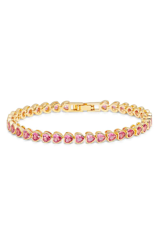 Nordstrom Heart Cubic Zirconia Tennis Bracelet