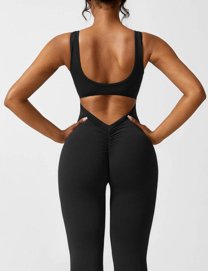 Yeoreo V-Back Flared Jumpsuit