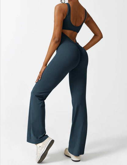 Yeoreo V-Back Flared Jumpsuit