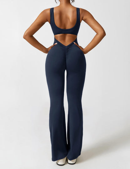 Yeoreo V-Back Flared Jumpsuit