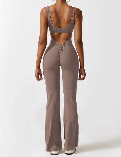 Yeoreo V-Back Flared Jumpsuit