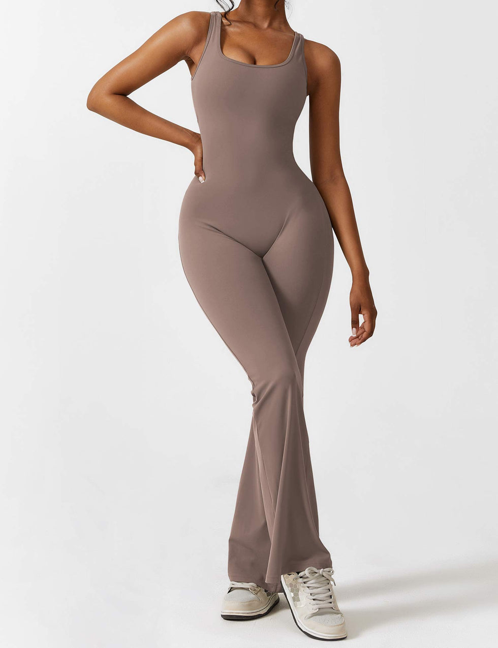 Yeoreo V-Back Flared Jumpsuit