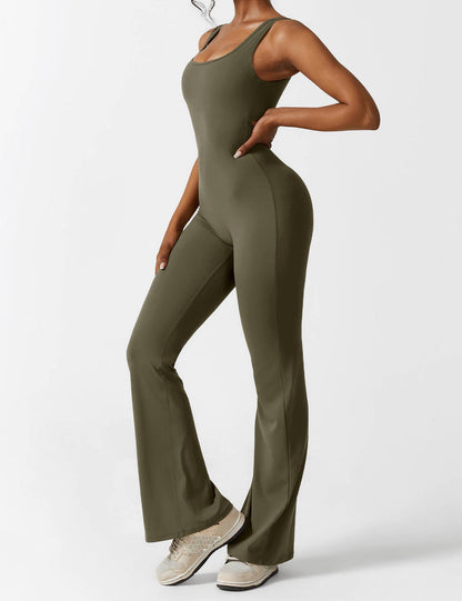 Yeoreo V-Back Flared Jumpsuit