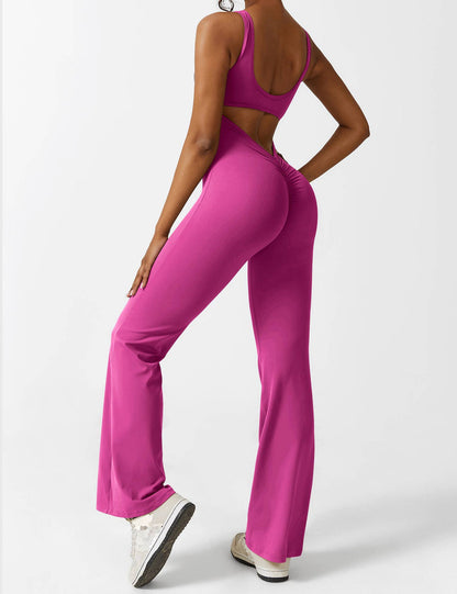 Yeoreo V-Back Flared Jumpsuit