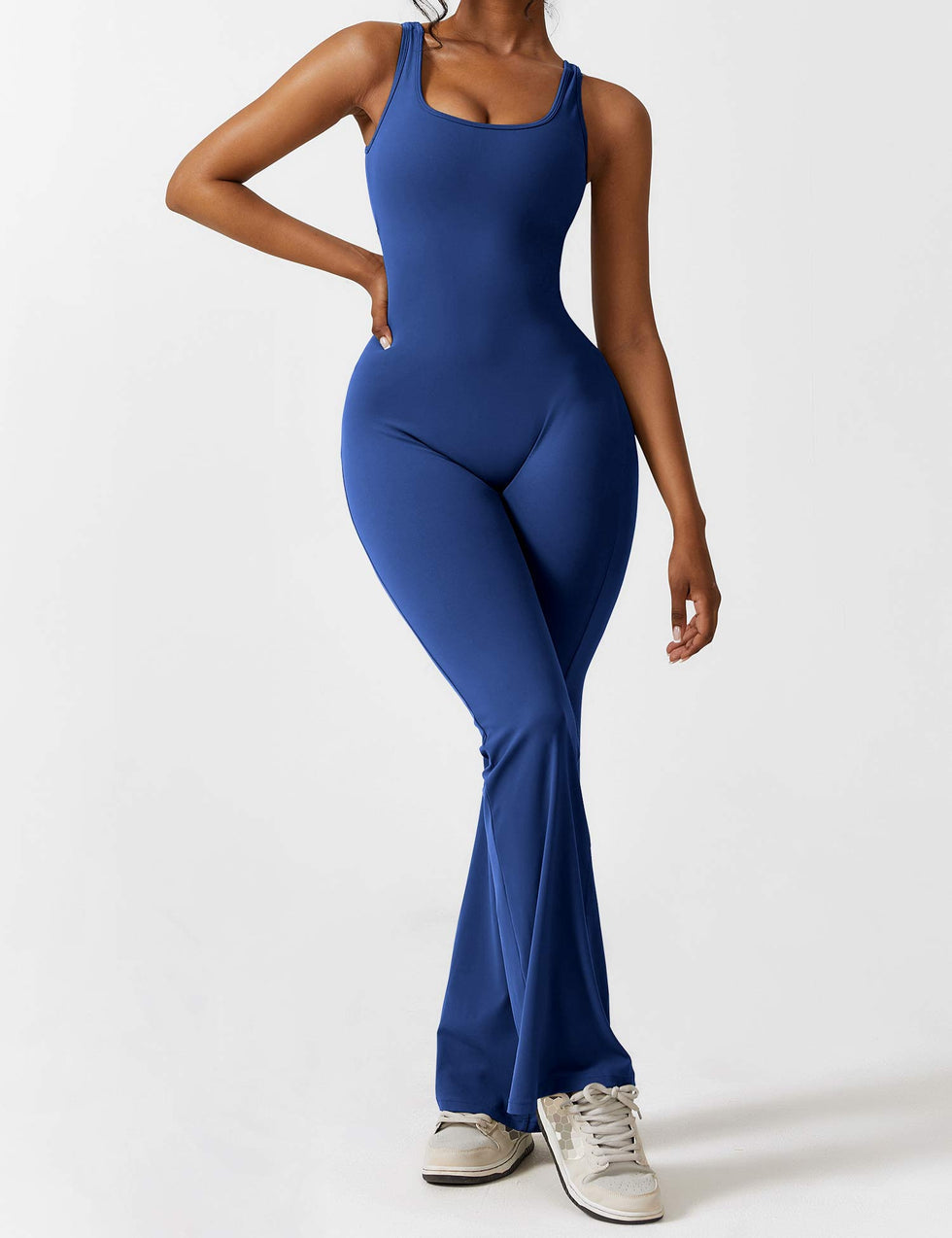 Yeoreo V-Back Flared Jumpsuit