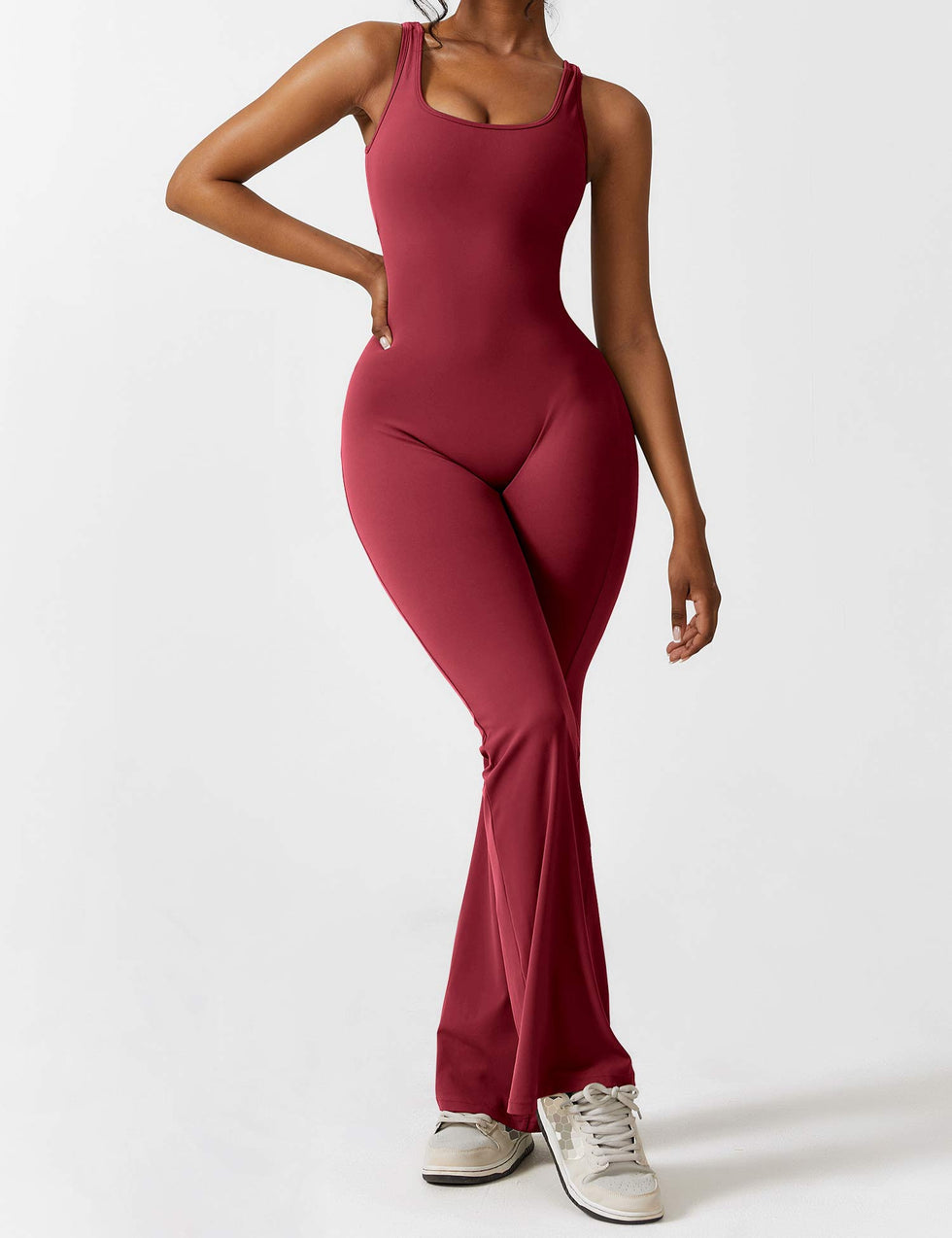 Yeoreo V-Back Flared Jumpsuit