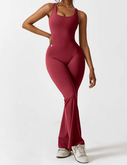 Yeoreo V-Back Flared Jumpsuit